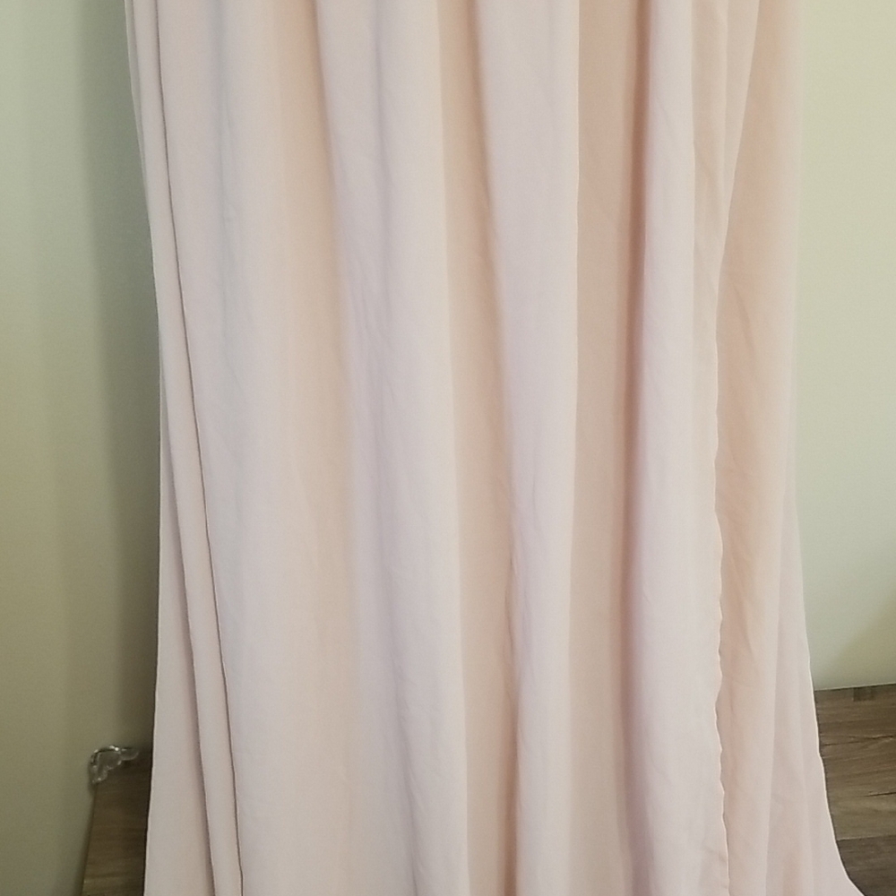 NWT Lulus Heavenly Hues Blush Pink Maxi Dress Elegant Formal Special Occasion XL - Picture 4 of 14